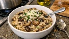 乾燥ポルチーニの戻し汁まで使う、香り濃厚きのこリゾットの作り方