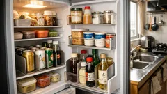 100均ブックエンドで冷蔵庫が見やすくなる仕切り収納術