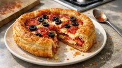 市販パイで作るスフォリア・ルスティカ・アッラ・ディアヴォラ：辛口サラミ×トマトでサクッと塩味パイ