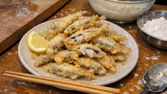 炭酸水でサクッと軽い、きびなごの天ぷら——揚げたてが止まらない簡単レシピ