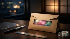 茶封筒が高見えする窓付きラッピングの作り方 100均文具で簡単アップサイクル