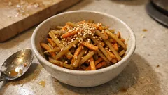 水煮ごぼうで手早く—味がしみる簡単きんぴらごぼう（作り置きにも）