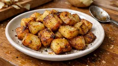 ハンバーグを焼いた後のフライパンで：外カリッ中ほくほくの焼きじゃがいも