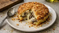 外はカリッ、中はとろ～り：じゃがいもときのこのトルティーノ（ミニグラタン）