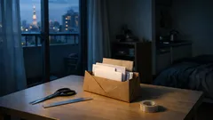 ティッシュ箱で郵便物の仮置き場を作るレターラックの超簡単DIY