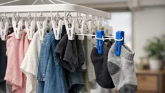 部屋干しの「あと1足」を解決する結束バンド×洗濯バサミの簡単ちょい足し術