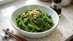春菊の香りを逃さない—茹でて和えるだけの「辛子和え」簡単レシピ