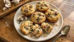 きのこ香るボスカイオーラ風塩マフィン—朝食にもおつまみにも