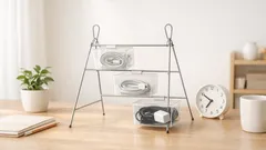 ハンガー2本とクリップで完成、タッパー斜め収納ボックスの作り方